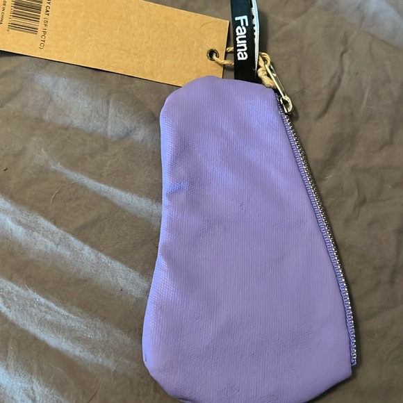 NWT Fauna Pouch Areaware purple cat coin purse - Picture 2 of 5